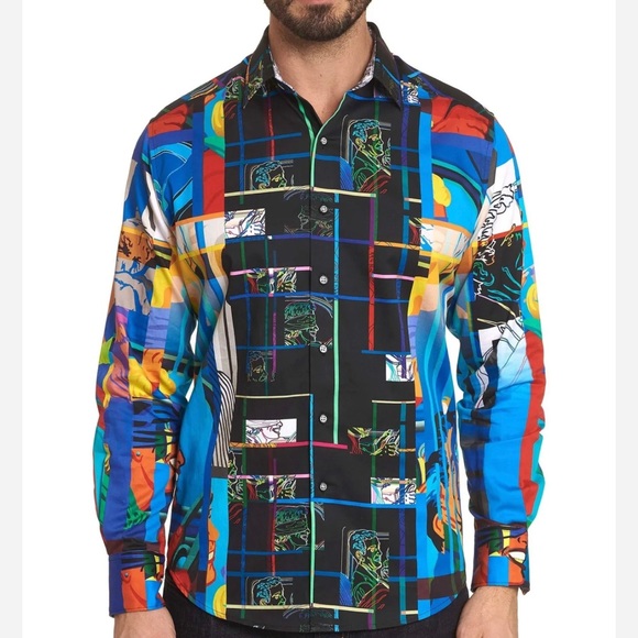 Robert Graham Multi Blindfold Sport Shirt